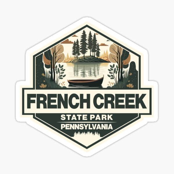 Item preview, French Creek State Park Pennsylvania Travel Art Emblem designed and sold by KrisSidDesigns.