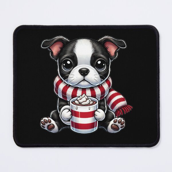 Item preview, Christmas Boston Terrier & Coffee Women Boston Terrier Lover designed and sold by BlueBerry-Pengu.