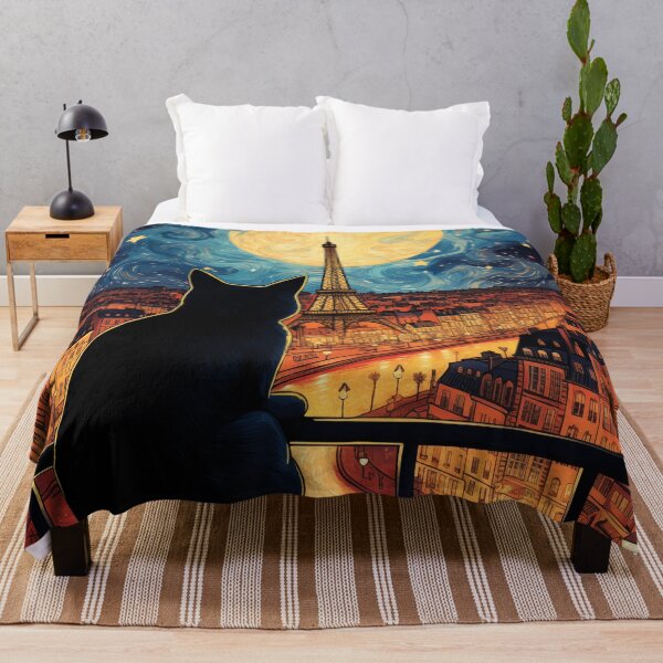 Item preview, Cat Overlooking Paris At Night designed and sold by Rtymer.
