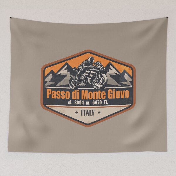 Item preview, Passo di Monte Giovo Italy Motorcycling Mountain Design designed and sold by CynthiaGraphics.