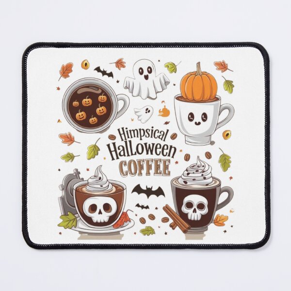 Item preview, Whimsical Halloween Coffee Illustration – Spooky & Fun Café Vibes designed and sold by GemBob Creations.