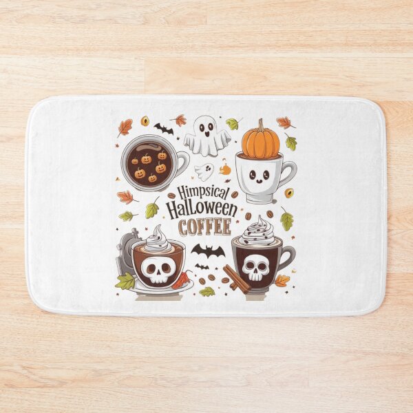 Item preview, Whimsical Halloween Coffee Illustration – Spooky & Fun Café Vibes designed and sold by GemBob Creations.