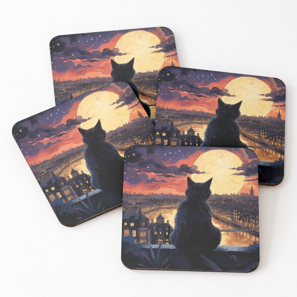Item preview, Cat Overlooking Paris At Night designed and sold by Rtymer.