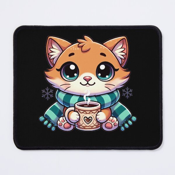Item preview, Christmas Cat & Coffee Women Cat Lover designed and sold by BlueBerry-Pengu.