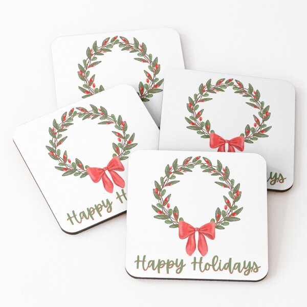 Item preview, Happy Holidays Wreath Christmas  designed and sold by artsyandinspire.