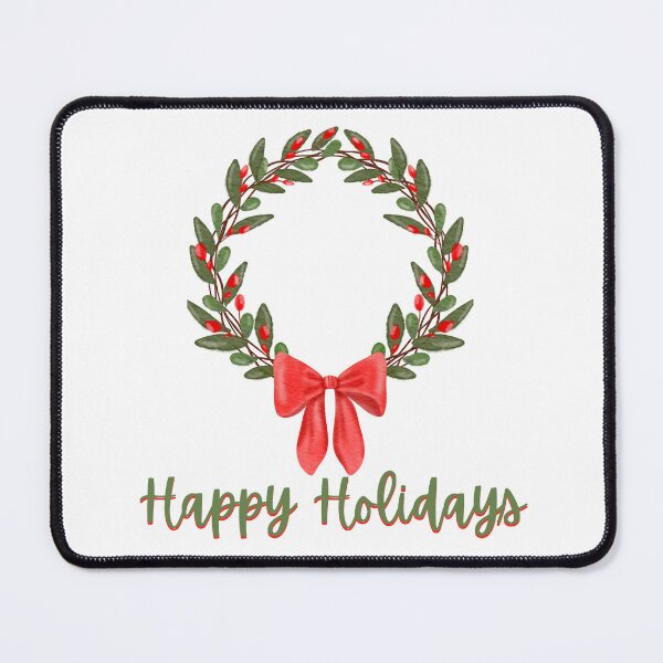 Item preview, Happy Holidays Wreath Christmas designed and sold by artsyandinspire.
