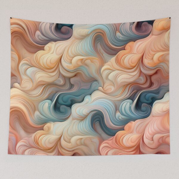 Item preview, surreal soft toned, colourful cloud pattern design 10 designed and sold by GeoffBeattie.