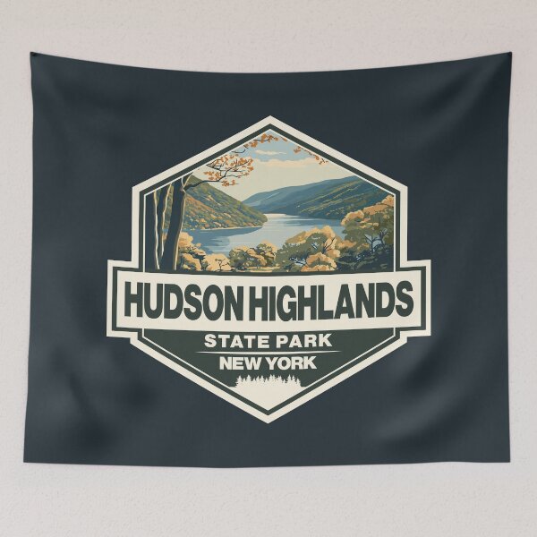 Item preview, Hudson Highlands State Park New York Travel Art Emblem designed and sold by KrisSidDesigns.