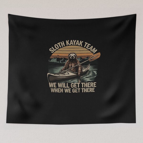 Item preview,   Sloth Kayaking, Sloth Kayak Team funny Vintage Kayaking sayings designed and sold by SOUFIANE1991.