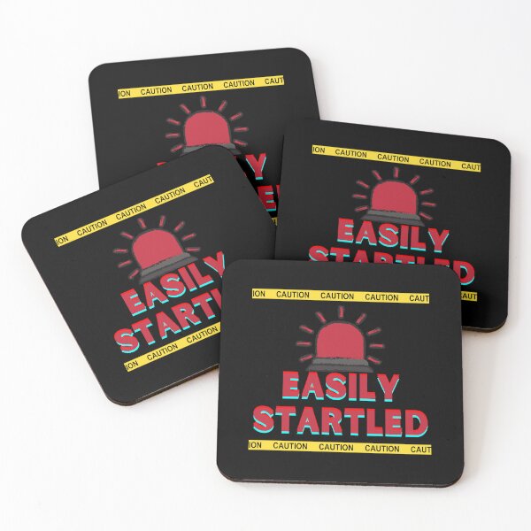 Item preview, Warning: Easily Startled - Minimalistic Caution Sign Design designed and sold by Colorful-Garden.