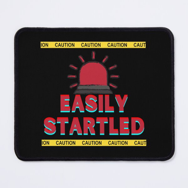 Item preview, Warning: Easily Startled - Minimalistic Caution Sign Design designed and sold by Colorful-Garden.