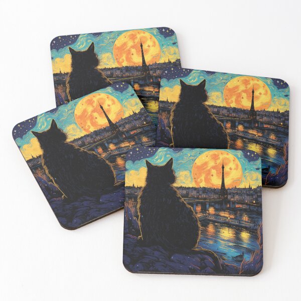 Item preview, Cat Overlooking Paris At Night designed and sold by Rtymer.