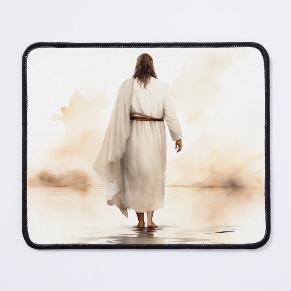 Item preview, Jesus Walking on Water --- Minimalist Watercolor Painting designed and sold by AdamesArtStudio.