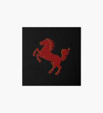 Whimsical Maroon Coloured Mustang Art Board