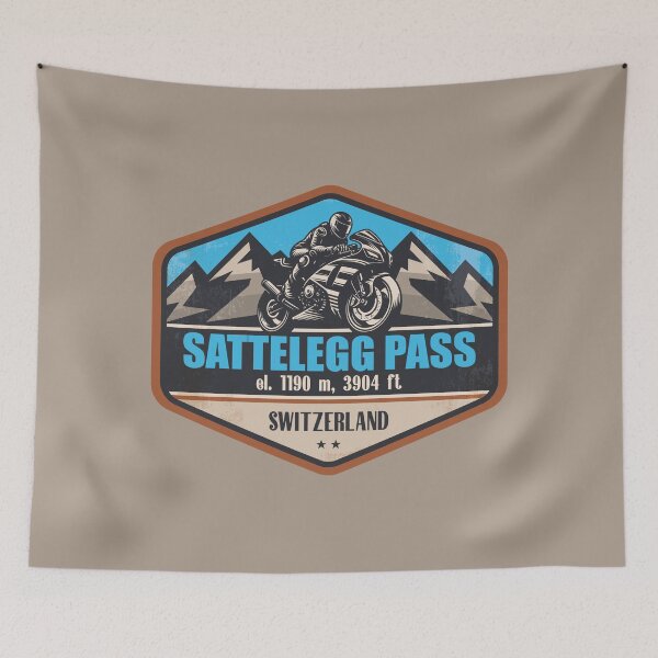 Item preview, Sattelegg Pass Switzerland Motorcycling Mountain Design designed and sold by CynthiaGraphics.