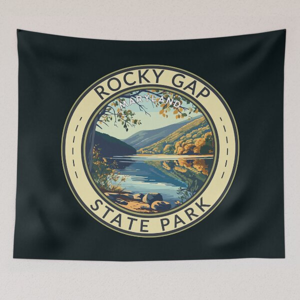 Item preview, Rocky Gap State Park Maryland Travel Art Badge designed and sold by KrisSidDesigns.
