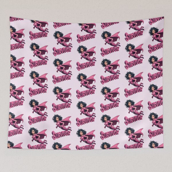 Item preview, Women Survivor Breast Cancer Awareness Superwomen Survivor designed and sold by PurpleLoveStore.