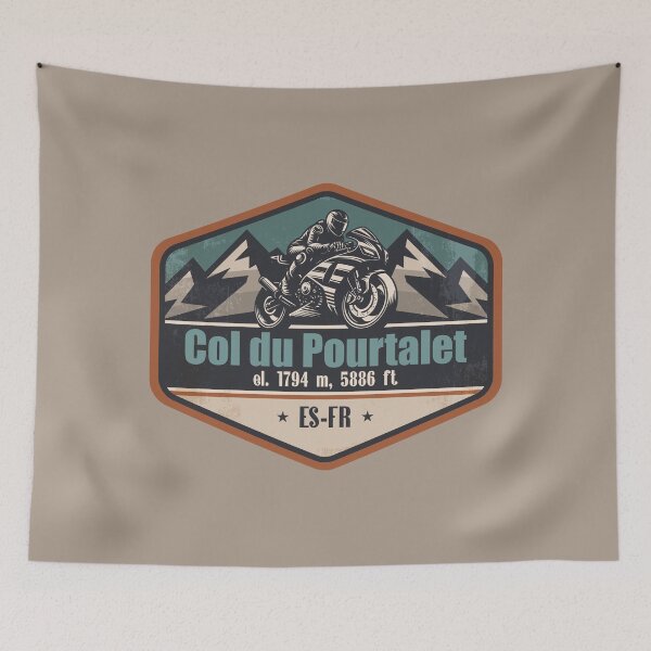 Item preview, Col du Pourtalet Pyrenees Motorcycling Mountain Design designed and sold by CynthiaGraphics.