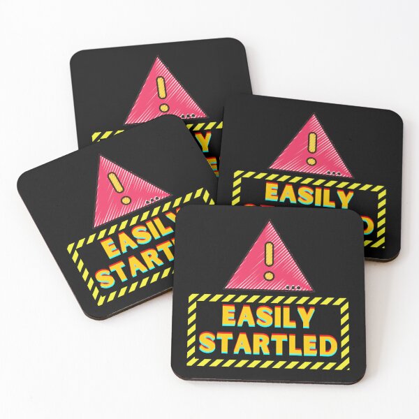 Item preview, Warning: Easily Startled - Minimalistic Caution Sign Design designed and sold by Colorful-Garden.