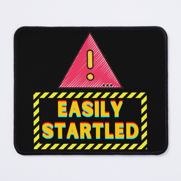 Item preview, Warning: Easily Startled - Minimalistic Caution Sign Design designed and sold by Colorful-Garden.