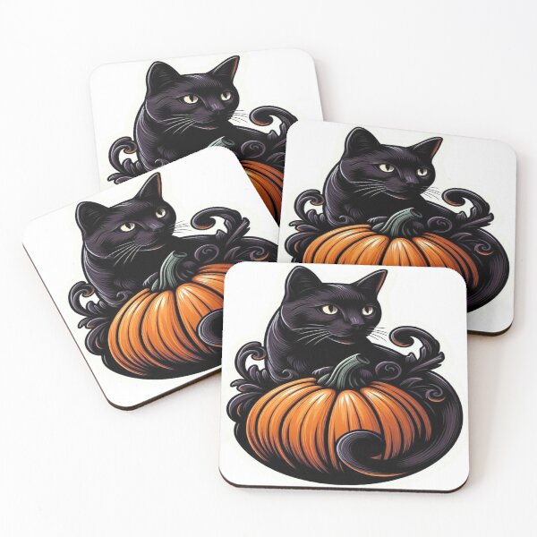 Item preview, Black Cat on Halloween Pumpkin designed and sold by Trac-Fusion.