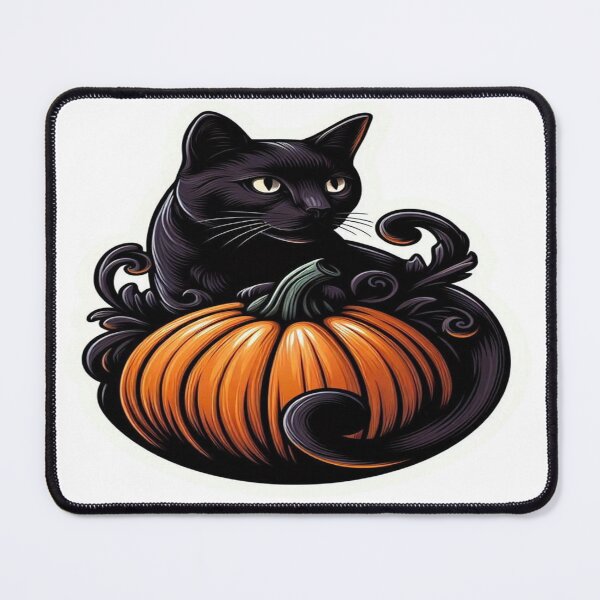 Item preview, Black Cat on Halloween Pumpkin designed and sold by Trac-Fusion.