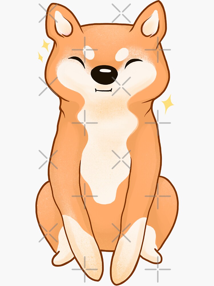 Happiest Cutest Shiba Inu Cream Background by nykiway