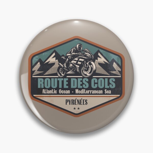 Item preview, Route des Cols Pyrenees Motorcycling Mountain Design designed and sold by CynthiaGraphics.