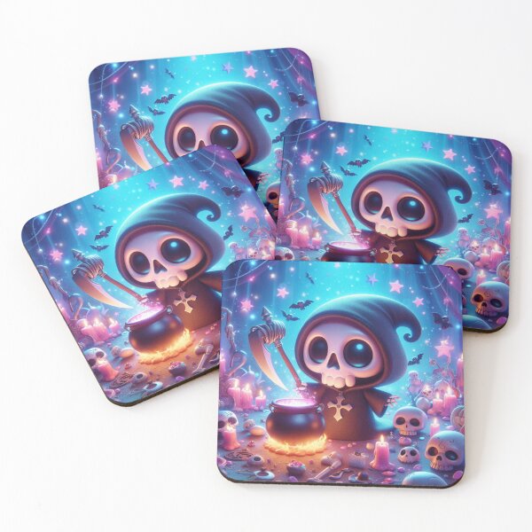 Item preview, Cute Grim Reaper making a potion - Spooky Season! designed and sold by ouchbyflora.
