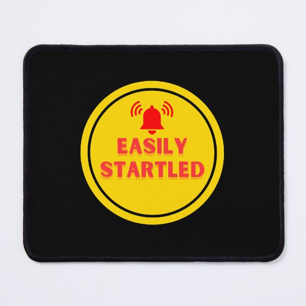 Item preview, Warning: Easily Startled - Minimalistic Caution Sign Design designed and sold by Colorful-Garden.