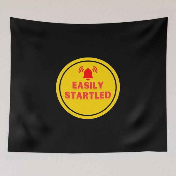 Item preview, Warning: Easily Startled - Minimalistic Caution Sign Design designed and sold by Colorful-Garden.