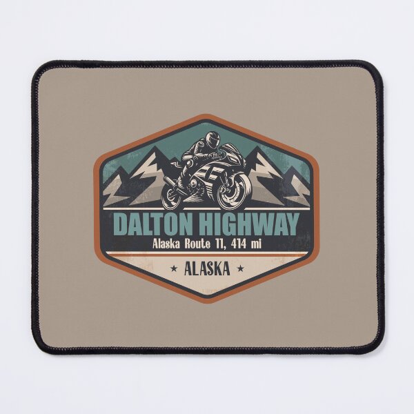 Item preview, Dalton Highway Alaska Motorcycling Mountain Design designed and sold by CynthiaGraphics.