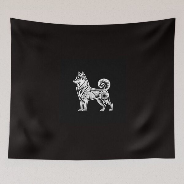 Item preview, A stylized black and white illustration of a siber designed and sold by chessnegocios.