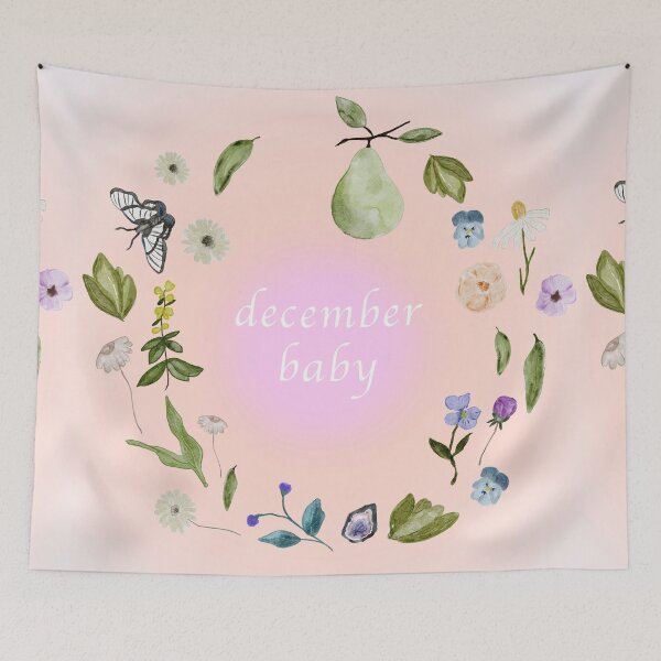 Item preview, December Birthday - Flower Wreath designed and sold by bowsbotanicals.