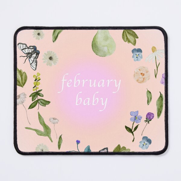 Item preview, February Birthday - Cute Floral Wreath designed and sold by bowsbotanicals.