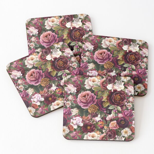 Item preview, Deep Wine Colored Rose Floral Pattern designed and sold by HematiteDesign.