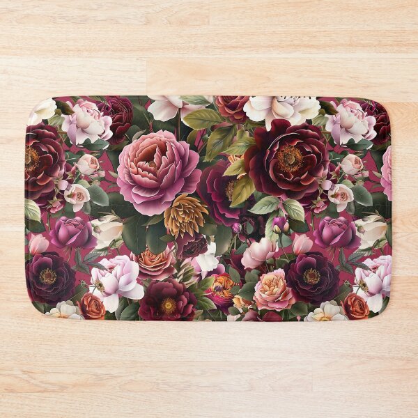 Item preview, Deep Wine Colored Rose Floral Pattern designed and sold by HematiteDesign.