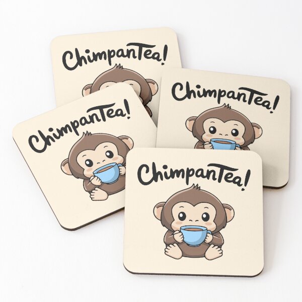 Item preview, Chimpantea! Cute Chimpanzee Tea Pun designed and sold by PMCreative.