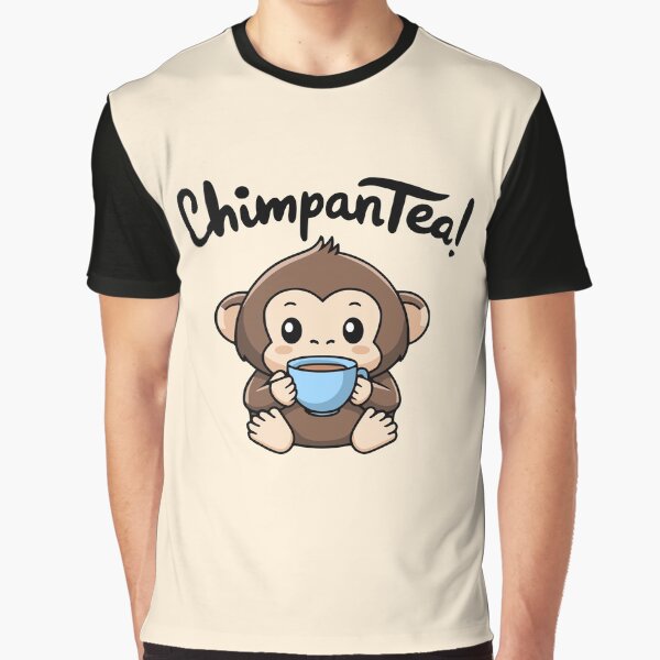 Item preview, Chimpantea! Cute Chimpanzee Tea Pun designed and sold by PMCreative.