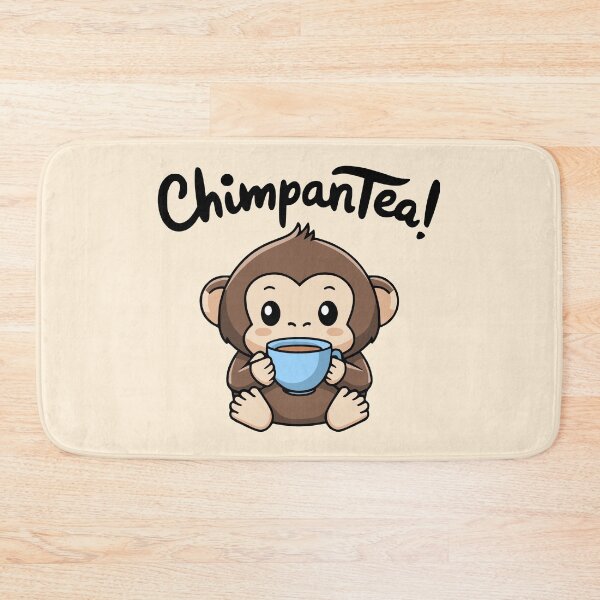 Item preview, Chimpantea! Cute Chimpanzee Tea Pun designed and sold by PMCreative.