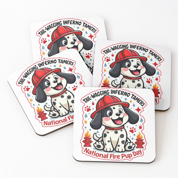Item preview, Sticker T-Shirt Design Trending: National Fire Pup Day designed and sold by ForeverPrintsOK.