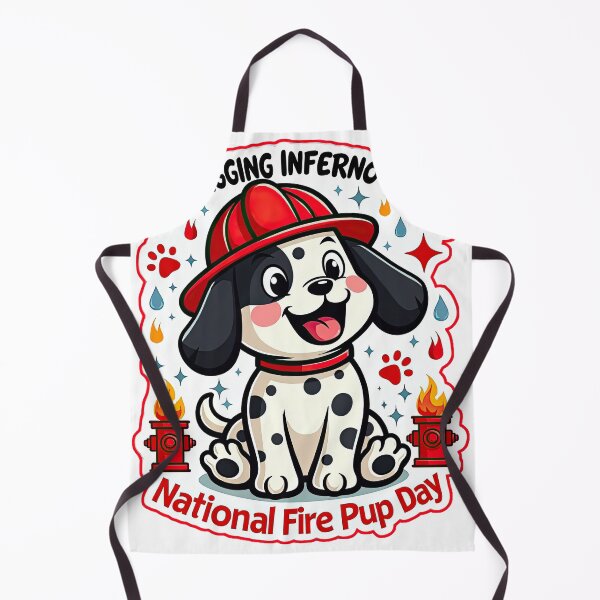 Item preview, Sticker T-Shirt Design Trending: National Fire Pup Day designed and sold by ForeverPrintsOK.