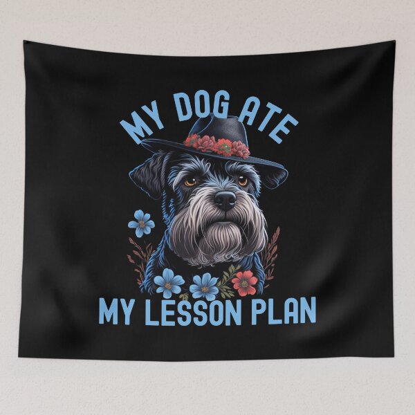 Item preview, My Dog Ate My Lesson Plan | Schnauzer Loving Teacher | Teacher Who Loves Schnauzer | Teacher Dog Lover | Professor Dog Lover | Educator Dog Lover | Teacher Humor | Schnauzer Dog Teacher designed and sold by jadedscientist.