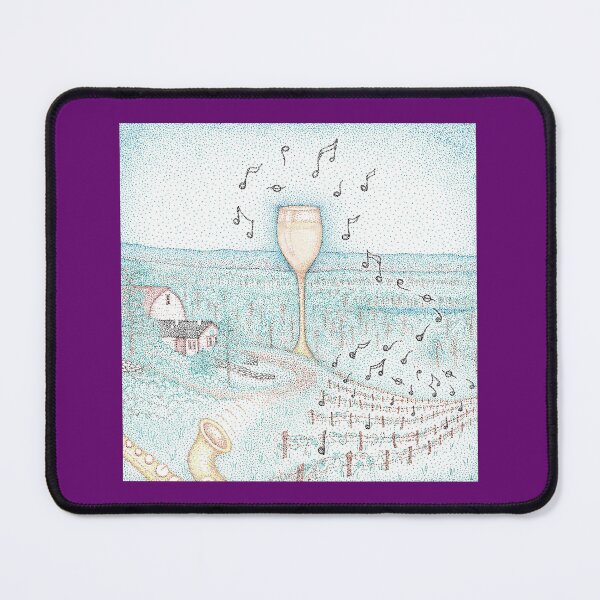 Item preview, Musical Saxophone Vinyard with a Glass of Wine designed and sold by EJVisuals.
