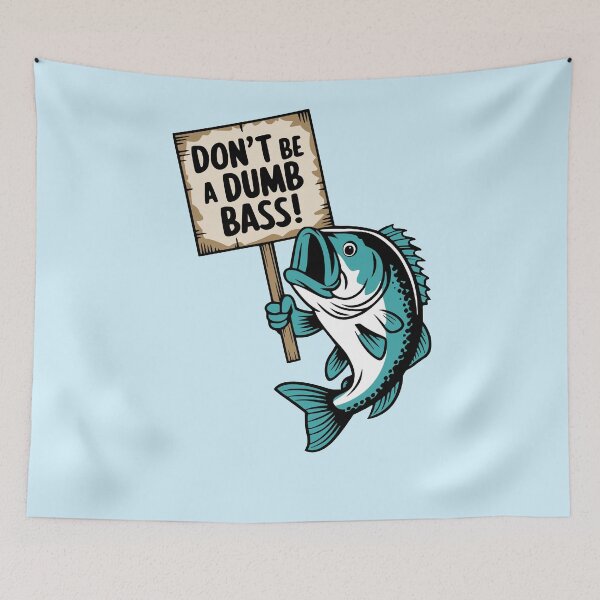 Item preview, Don't Be A Dumb Bass! Cute Bass Fish Pun! designed and sold by PMCreative.