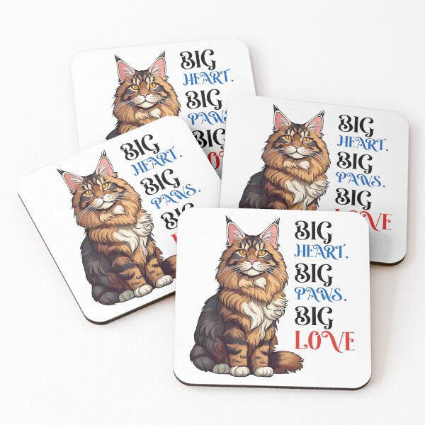 Item preview, Maine Coon Cat - Big Heart Big Paws Big Love designed and sold by Kspirit Designs.