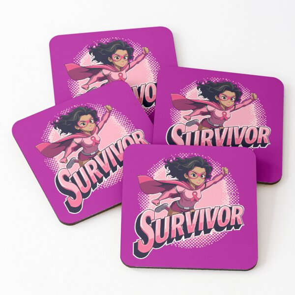 Item preview, Women Survivor Breast Cancer Awareness Superwomen Survivor designed and sold by PurpleLoveStore.