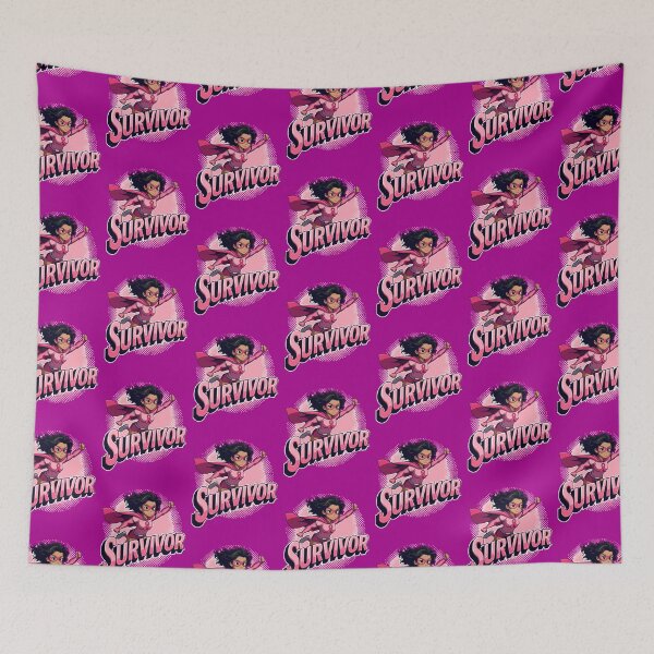 Item preview, Women Survivor Breast Cancer Awareness Superwomen Survivor designed and sold by PurpleLoveStore.