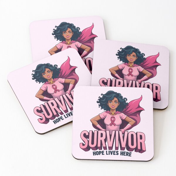 Item preview, Survivor Hope Lives Here Breast Cancer Awareness Superwomen Survivor designed and sold by PurpleLoveStore.