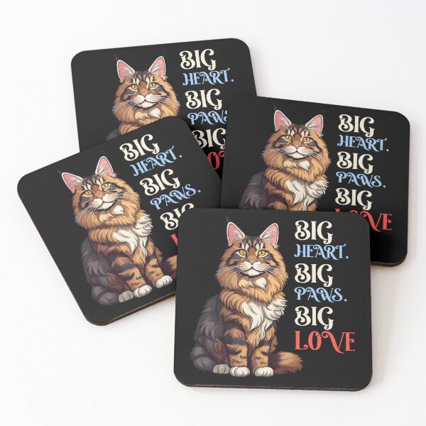 Item preview, Maine Coon Cat - Big Heart Big Paws Big Love designed and sold by Kspirit Designs.